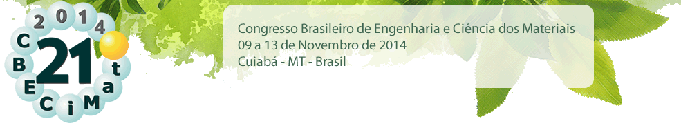 21° Congresso Brasileiro de Engenharia e Ciência dos Materiais - 09 a 12 de Novembro de 2014